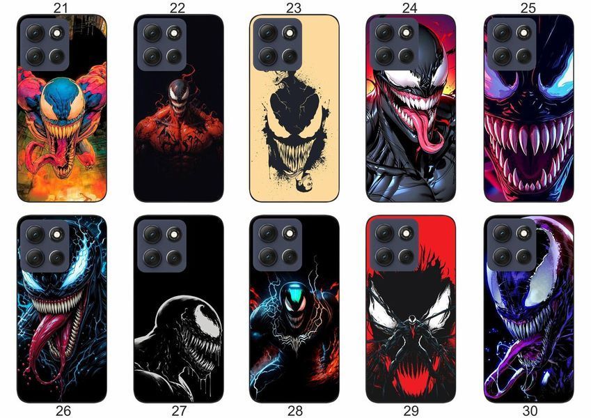 Силіконовий чохол Venom Веном для Motorola G86 5G драматичний контраст і захист &mdash; чохол з принтом для смартфона