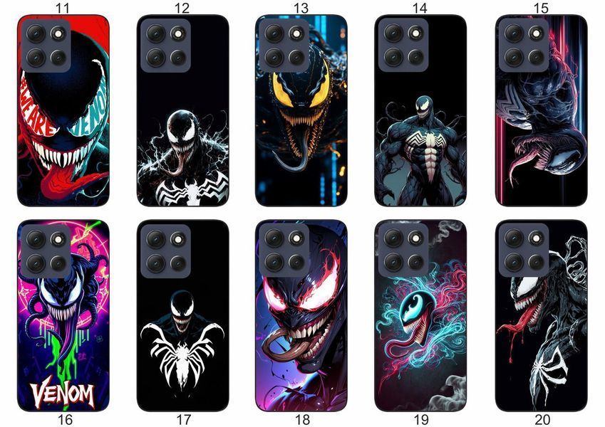 Силіконовий чохол Venom Веном для Motorola G86 5G драматичний контраст і захист &mdash; чохол з принтом для смартфона