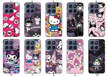 Силіконовий чохол Куромі Kuromi Hello Kitty для Motorola Edge 60 мила естетика з зухвалим акцентом &mdash; чохол з принтом для смартфона