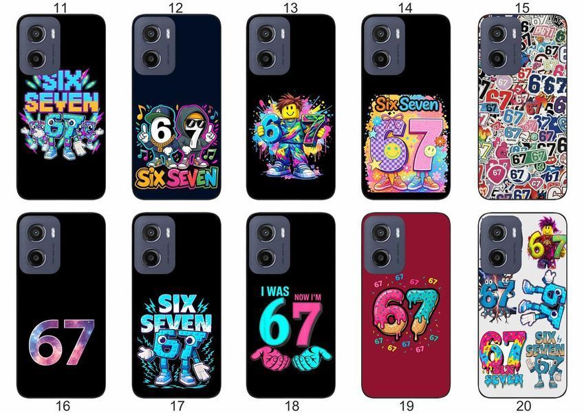 Силіконовий чохол 6-7 Шість Сім Six-Seven для Motorola Moto G05 мемний дизайн &mdash; чохол з принтом для смартфона
