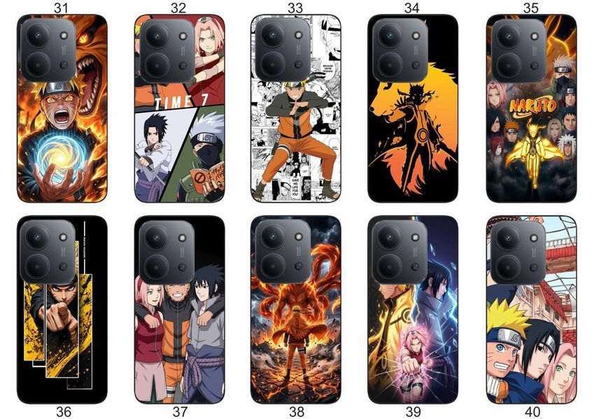 Силіконовий чохол з аніме Наруто Anime Naruto для Xiaomi Redmi 15C вислови свою фанатську любов &mdash; чохол з принтом для смартфона