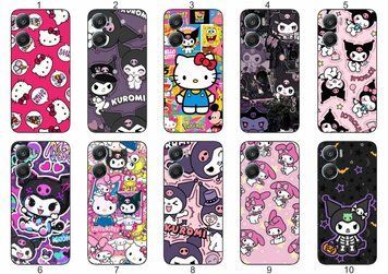 Силіконовий чохол Куромі Kuromi Hello Kitty для Motorola G06 мила естетика з зухвалим акцентом &mdash; чохол з принтом для смартфона