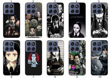 Силіконовий чохол Wednesday Addams Венздей для Motorola Edge 60 темна естетика та мінімалізм &mdash; чохол з принтом для смартфона
