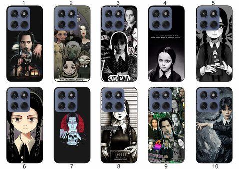 Силіконовий чохол Wednesday Addams Венздей для Motorola Edge 60 темна естетика та мінімалізм &mdash; чохол з принтом для смартфона