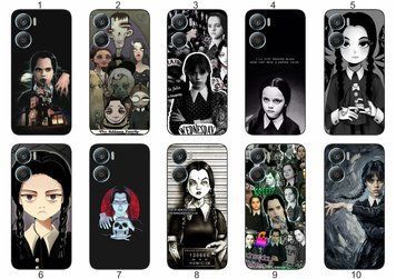 Силіконовий чохол Wednesday Addams Венздей для Motorola G06 темна естетика та мінімалізм &mdash; чохол з принтом для смартфона