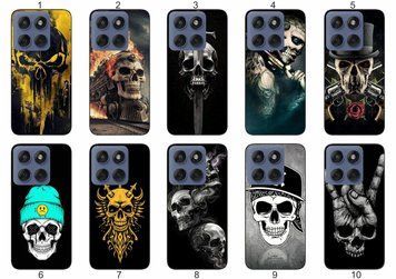 Силіконовий чохол із черепом для Motorola Edge 60 брутальний акцент і захист &mdash; чохол з принтом для смартфона