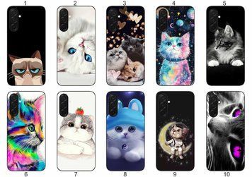 Силіконовий чохол Котики для Samsung Galaxy A57 милий принт і захист &mdash; чохол з принтом для смартфона