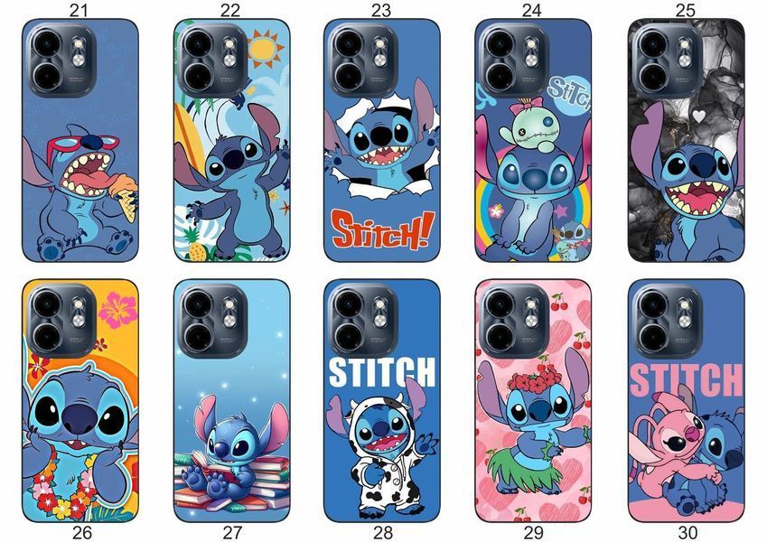 Силіконовий чохол Stitch Стіч для Infinix Hot 50i пустотливий принт і захист &mdash; чохол з принтом для смартфона