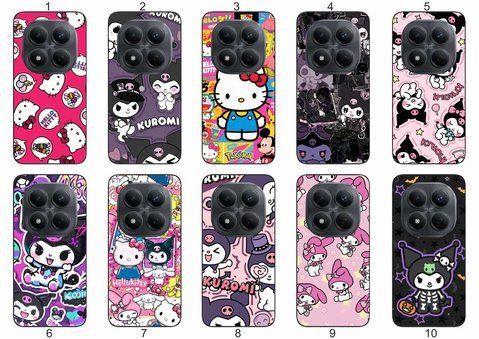 Силіконовий чохол Куромі Kuromi Hello Kitty для Xiaomi Redmi Note 15 Pro 4G мила естетика з зухвалим акцентом &mdash; чохол з принтом для смартфона
