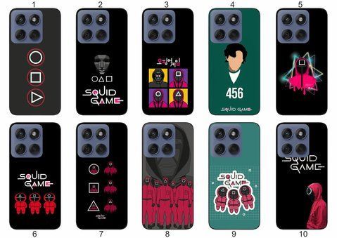 Силіконовий чохол Squid Game Гра в кальмара для Motorola Edge 60 трендовий принт і захист &mdash; чохол з принтом для смартфона