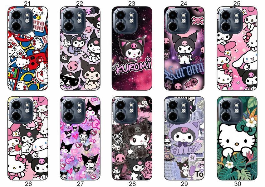 Силіконовий чохол Куромі Kuromi Hello Kitty для Infinix Smart 9 4G мила естетика з зухвалим акцентом &mdash; чохол з принтом для смартфона