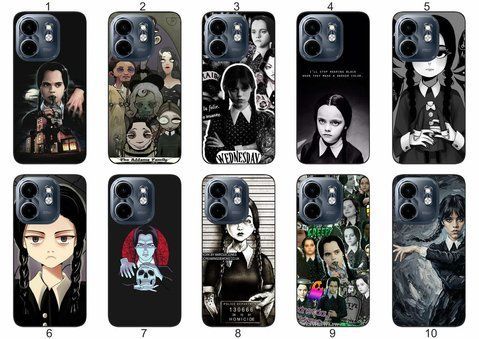 Силіконовий чохол Wednesday Addams Венздей для Infinix Smart 9 4G темна естетика та мінімалізм &mdash; чохол з принтом для смартфона