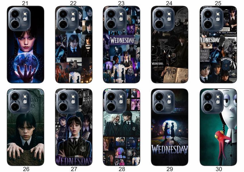 Силіконовий чохол Wednesday Addams Венздей для Infinix Smart 9 4G темна естетика та мінімалізм &mdash; чохол з принтом для смартфона