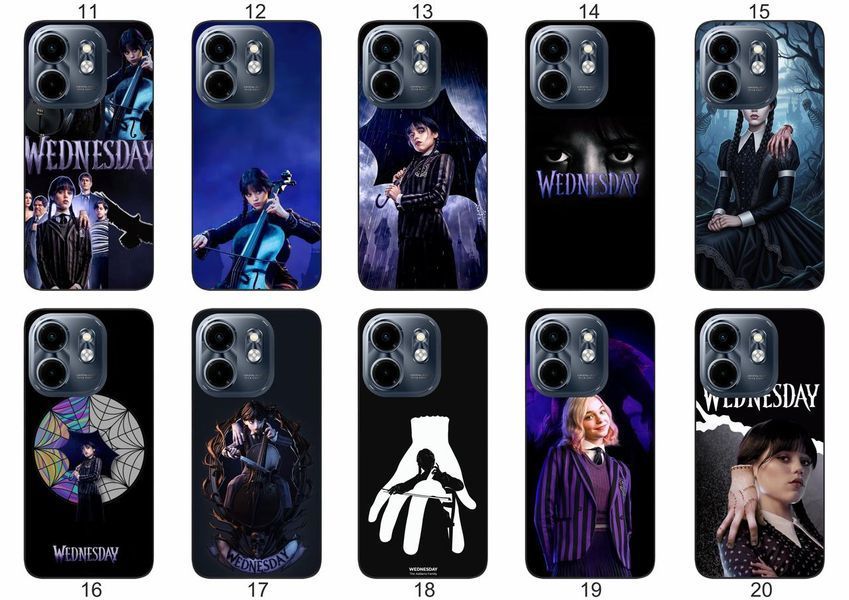Силіконовий чохол Wednesday Addams Венздей для Infinix Smart 9 4G темна естетика та мінімалізм &mdash; чохол з принтом для смартфона