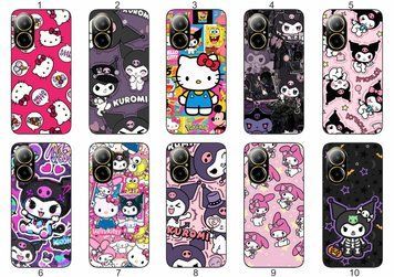 Силіконовий чохол Куромі Kuromi Hello Kitty для Realme C67 4G мила естетика з зухвалим акцентом &mdash; чохол з принтом для смартфона