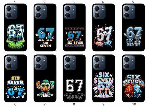 Силіконовий чохол 6-7 Шість Сім Six-Seven для OPPO A5x мемний дизайн &mdash; чохол з принтом для смартфона