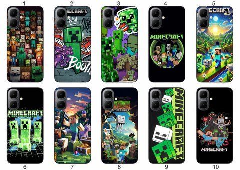 Силіконовий чохол із принтом Minecraft Майнкрафт для Infinix Smart 10 (X6725) захист в ігровому стилі &mdash; чохол з принтом для смартфона