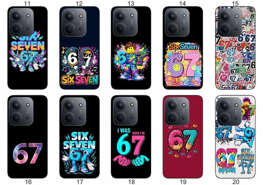 Силіконовий чохол 6-7 Шість Сім Six-Seven для Xiaomi Poco C85 мемний дизайн &mdash; чохол з принтом для смартфона