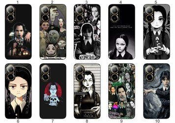 Силіконовий чохол Wednesday Addams Венздей для Realme C67 4G темна естетика та мінімалізм &mdash; чохол з принтом для смартфона