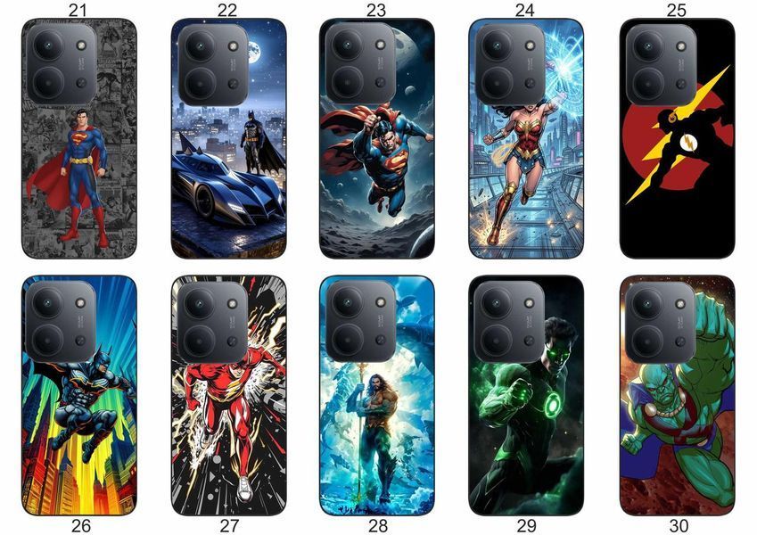 Силіконовий чохол DC Comics для Xiaomi Poco C85 супергеройська естетика &mdash; чохол з принтом для смартфона