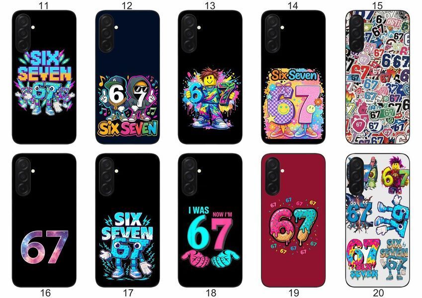 Силіконовий чохол 6-7 Шість Сім Six-Seven для Samsung Galaxy A17 мемний дизайн &mdash; чохол з принтом для смартфона