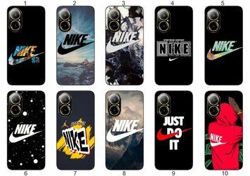 Силіконовий чохол бампер Nike Найк для Realme C67 4G лаконічно та динамічно &mdash; чохол з принтом для смартфона