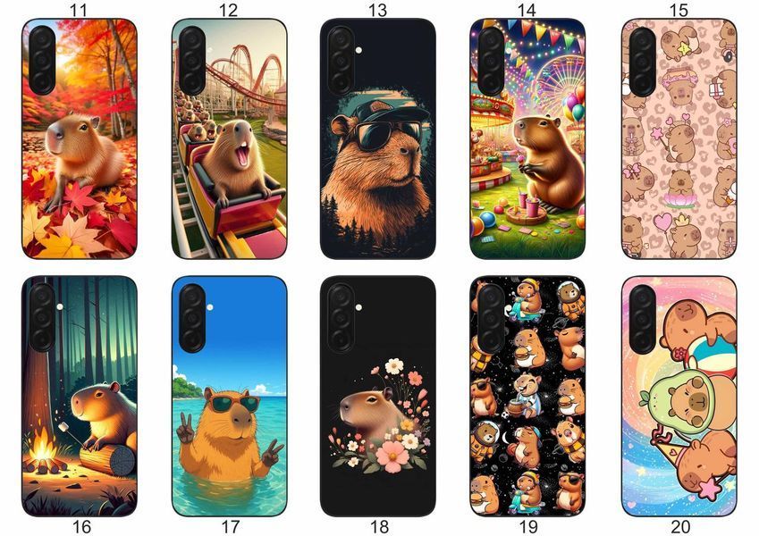 Силіконовий чохол Капібара для Samsung Galaxy A57 мила естетика &mdash; чохол з принтом для смартфона