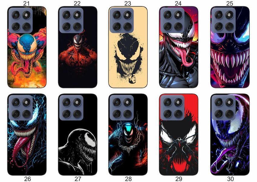 Силіконовий чохол Venom Веном для Motorola Edge 60 драматичний контраст і захист &mdash; чохол з принтом для смартфона