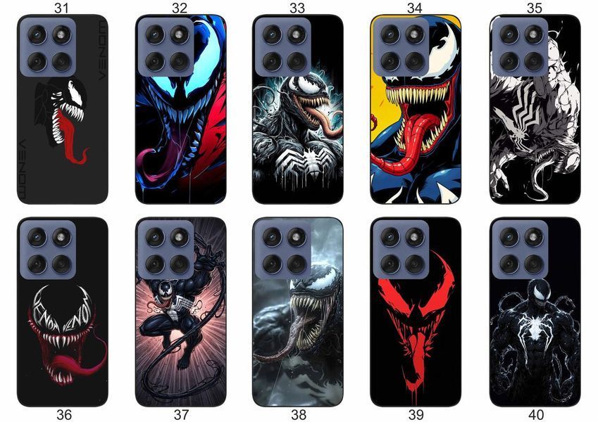 Силіконовий чохол Venom Веном для Motorola Edge 60 драматичний контраст і захист &mdash; чохол з принтом для смартфона