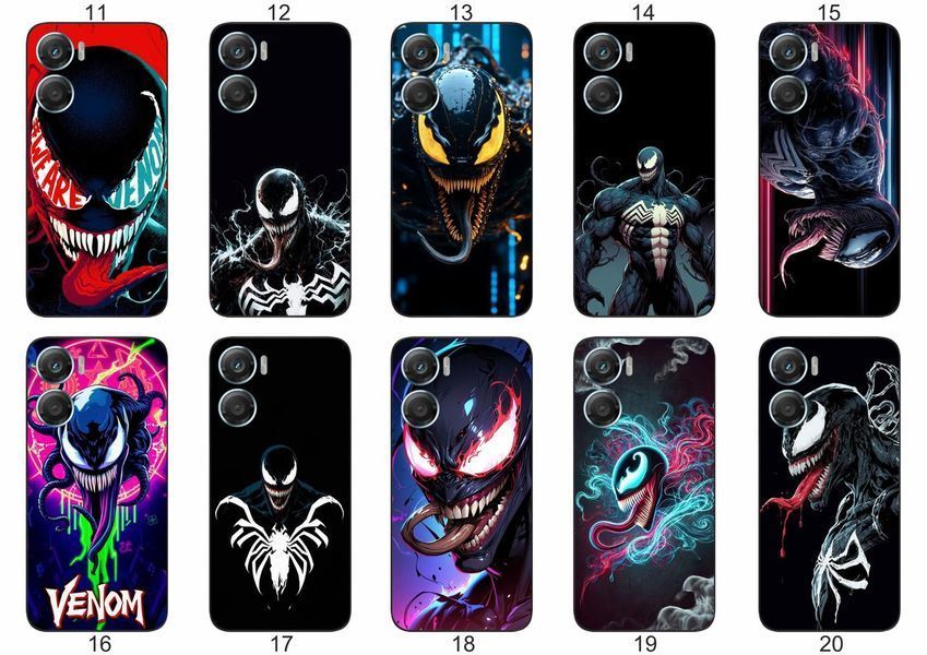 Силіконовий чохол Venom Веном для Motorola G06 драматичний контраст і захист &mdash; чохол з принтом для смартфона