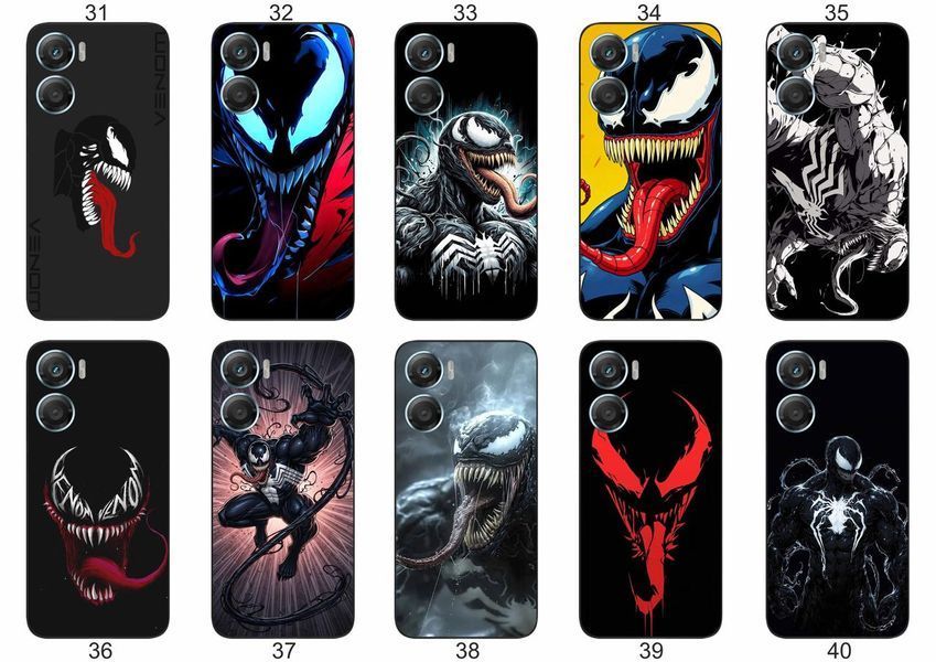 Силіконовий чохол Venom Веном для Motorola G06 драматичний контраст і захист &mdash; чохол з принтом для смартфона