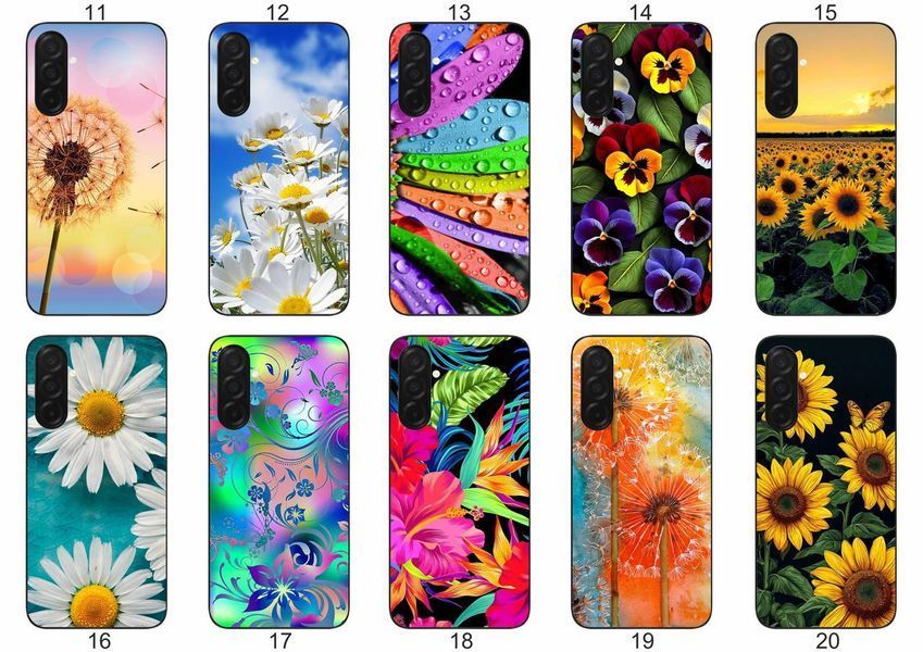 Силіконовий чохол Квіти для Samsung Galaxy A57 яскравий квітковий принт &mdash; чохол з принтом для смартфона