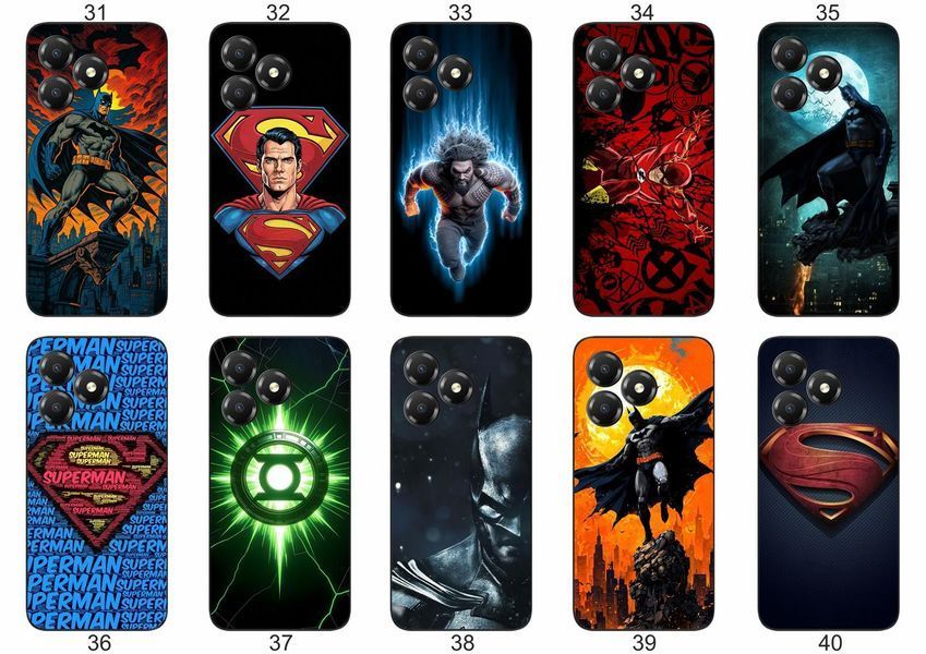 Силіконовий чохол DC Comics для ZTE Blade A36 супергеройська естетика &mdash; чохол з принтом для смартфона