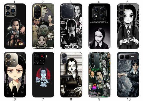 Силіконовий чохол Wednesday Addams Венздей для Samsung Xiaomi iPhone Realme Vivo ZTE Oppo Motorola Nokia Tecno Infinix Poco &mdash; чохол з принтом для смартфона