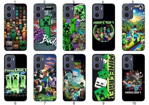 Силіконовий чохол із принтом Minecraft Майнкрафт для Motorola G05 захист в ігровому стилі &mdash; чохол з принтом для смартфона