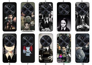 Силіконовий чохол Wednesday Addams Венздей для Xiaomi Redmi 14C темна естетика та мінімалізм &mdash; чохол з принтом для смартфона
