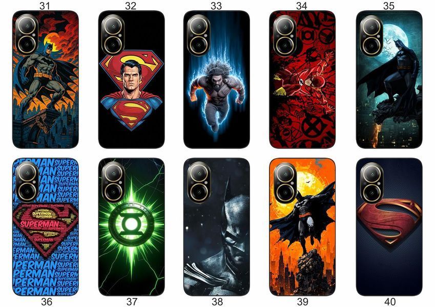 Силіконовий чохол DC Comics для Realme C67 4G супергеройська естетика &mdash; чохол з принтом для смартфона