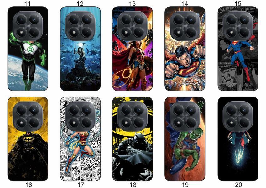 Силіконовий чохол DC Comics для Xiaomi Redmi Note 15 Pro+ 5G супергеройська естетика &mdash; чохол з принтом для смартфона