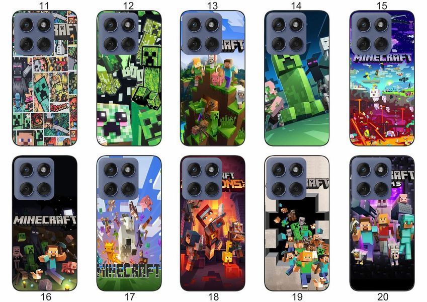 Силіконовий чохол із принтом Minecraft Майнкрафт для Motorola Edge 60 Fusion захист в ігровому стилі &mdash; чохол з принтом для смартфона