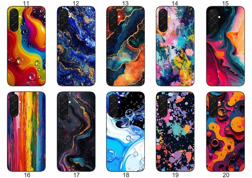 Силіконовий чохол Текстури для Samsung Galaxy A57 естетика мармуру та яскраві акценти &mdash; чохол з принтом для смартфона