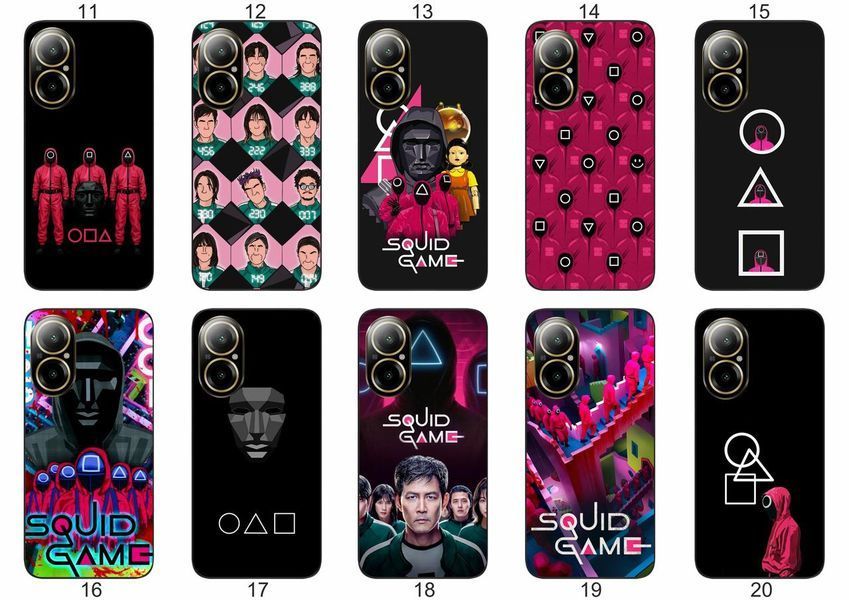 Силіконовий чохол Squid Game Гра в кальмара для Realme C67 4G трендовий принт і захист &mdash; чохол з принтом для смартфона