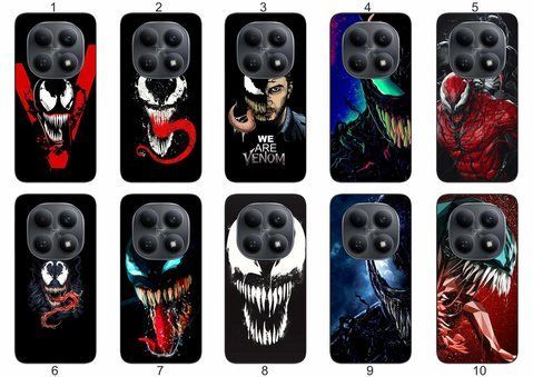 Силіконовий чохол Venom Веном для Xiaomi Redmi Note 15 4G / 5G драматичний контраст і захист &mdash; чохол з принтом для смартфона