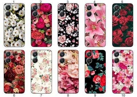 Силіконовий чохол Квіти для Motorola G06 яскравий квітковий принт &mdash; чохол з принтом для смартфона