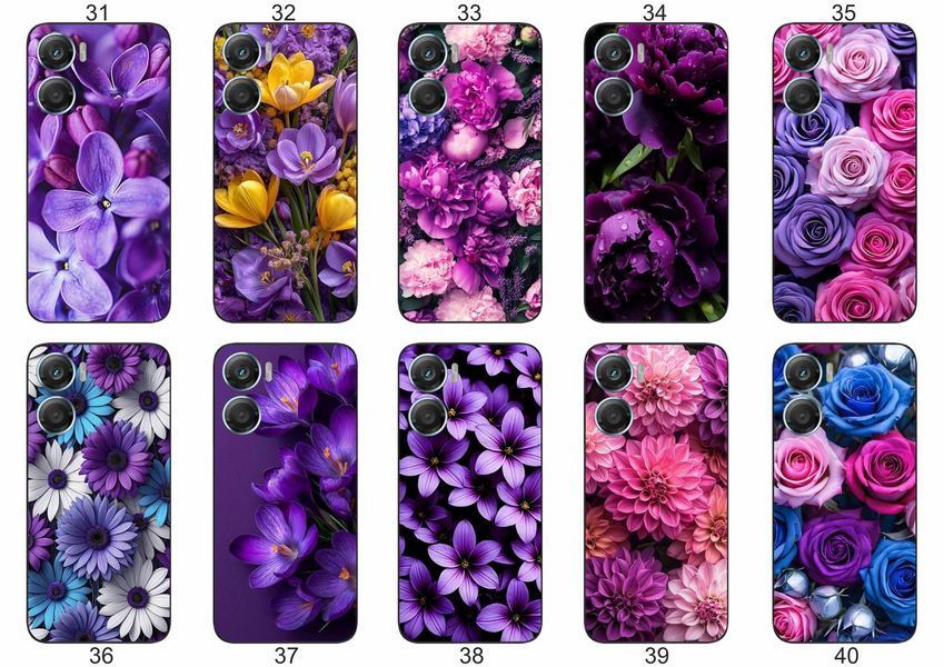 Силіконовий чохол Квіти для Motorola G06 яскравий квітковий принт &mdash; чохол з принтом для смартфона
