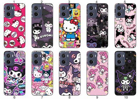 Силіконовий чохол Куромі Kuromi Hello Kitty для Motorola Moto G05 мила естетика з зухвалим акцентом &mdash; чохол з принтом для смартфона