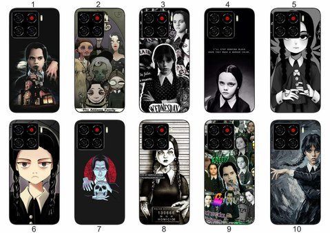 Силіконовий чохол Wednesday Addams Венздей для ZTE Blade A56 темна естетика та мінімалізм &mdash; чохол з принтом для смартфона