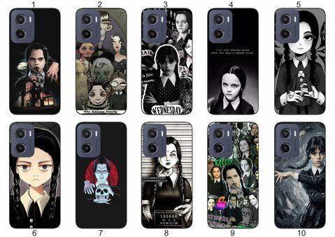 Силіконовий чохол Wednesday Addams Венздей для Motorola Moto G05 темна естетика та мінімалізм &mdash; чохол з принтом для смартфона