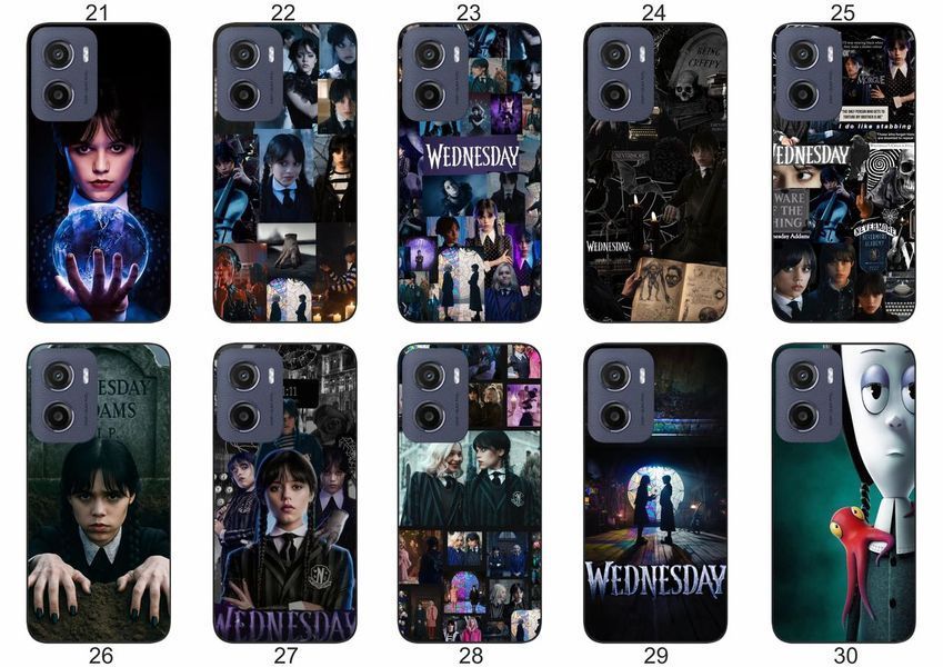 Силіконовий чохол Wednesday Addams Венздей для Motorola Moto G05 темна естетика та мінімалізм &mdash; чохол з принтом для смартфона