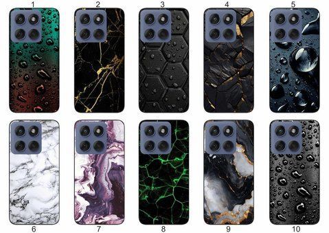 Силіконовий чохол Текстури для Motorola Edge 60 естетика мармуру та яскраві акценти &mdash; чохол з принтом для смартфона