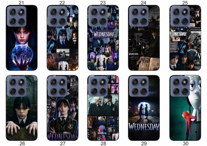 Силіконовий чохол Wednesday Addams Венздей для Motorola Edge 60 Fusion темна естетика та мінімалізм &mdash; чохол з принтом для смартфона